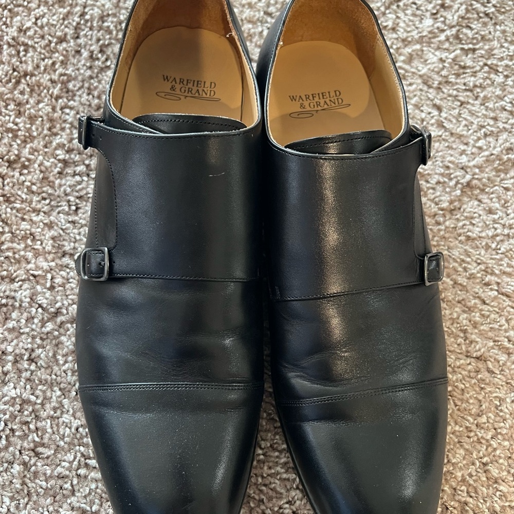 Warfield & Grand Black Oxfords Sleek Leather Design